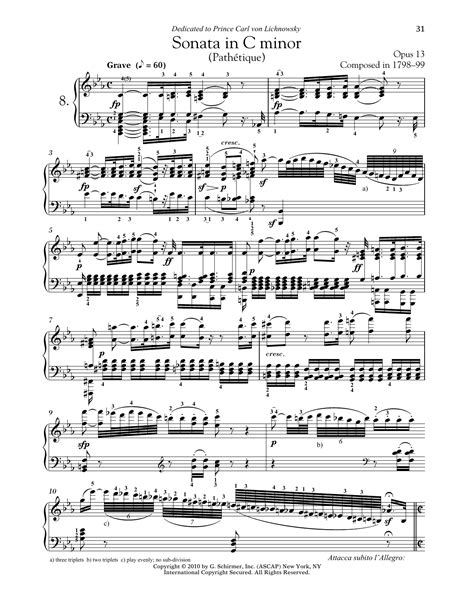  Sonata No. 8 In C Minor, Op. 13 by Ludwig Van Beethoven